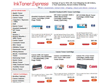 Tablet Screenshot of inktonerexpress.com